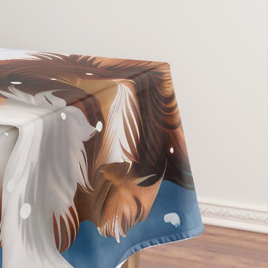 Nappe Brittany Spaniel Dog Winter Wonderland Noël (In Situ)