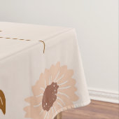 Nappe Brown Beige Retro Y2K Hippie Motif de tournesol (In Situ)