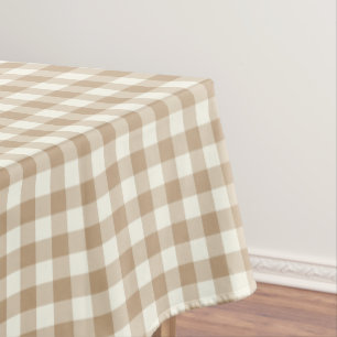 Nappe Brown de coton de guingan d'amande