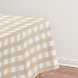 Nappe Brown et blanche de thanksgiving de guingan
