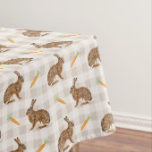 Nappe Brown Hare And Carrots Beige Pattern Cute Easter (In Situ)