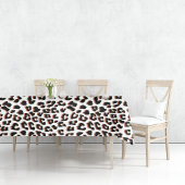 Nappe Brown noir et Empreinte de léopard blanc