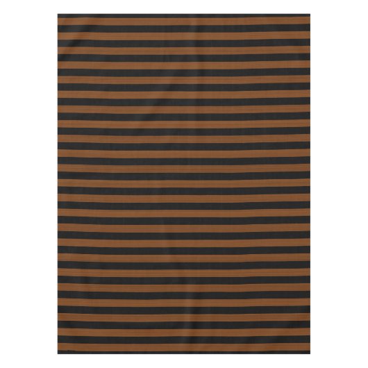 Nappe Brown noir rayures Motif sans couleur (Devant)