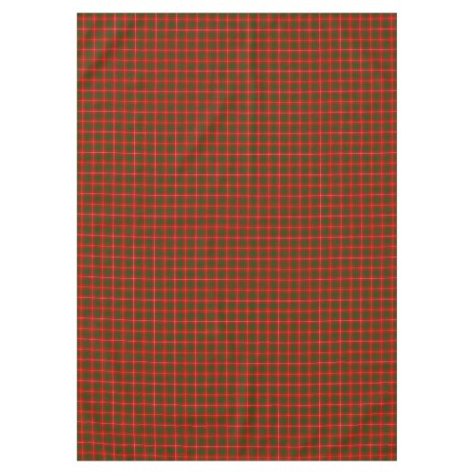 Nappe Bruce tartan rouge vert plaid (Devant)
