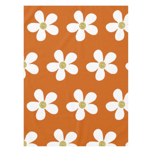 Nappe Brûlé Orange Blanc Simple Maisy Or (Devant)