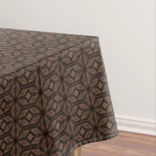 Nappe brun chocolat de coton de mosaïque