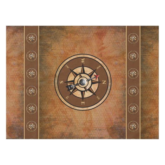 Nappe Brun Nautique Rustique Conception (Devant (Horizontal))