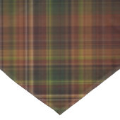 Nappe Brun, rouge rouille et vert carreau d'automne (Angle)