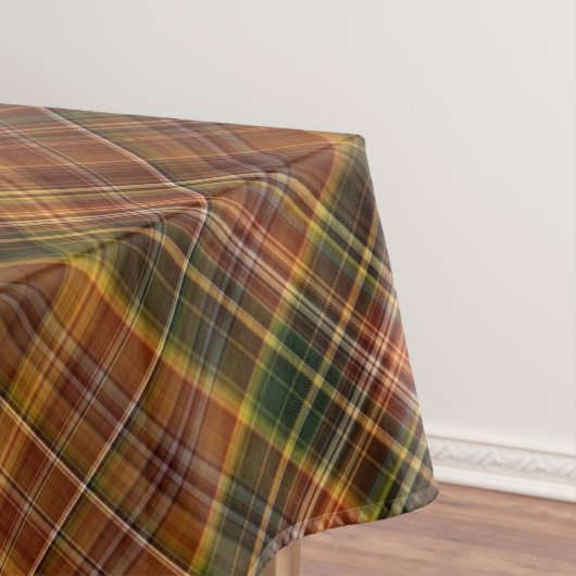 Nappe Brun, rouge rouille et vert carreau d'automne (In Situ)