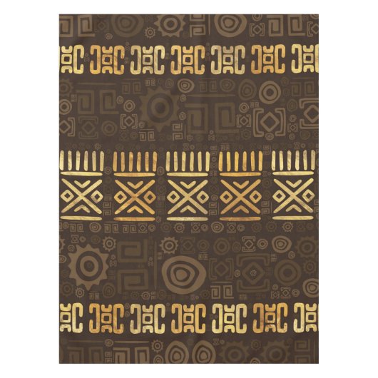 Nappe Bruns africains ethniques et or #2 de modèle (Devant)