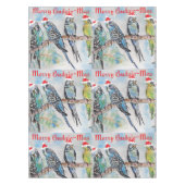 Nappe Budgie Budgies Merry Budgiemas Christmas dinner (Devant)
