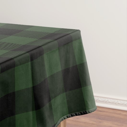 Nappe Buffalo Check Celtic Green and Black Carrés Plaid (In Situ)