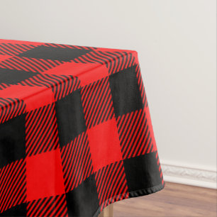 Nappe Buffalo Check Rouge et Noir Lumberjack Plaid Decor