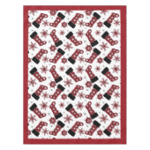 Nappe Buffalo rustique Plaid Stocker Snowflakes Noël (Devant)