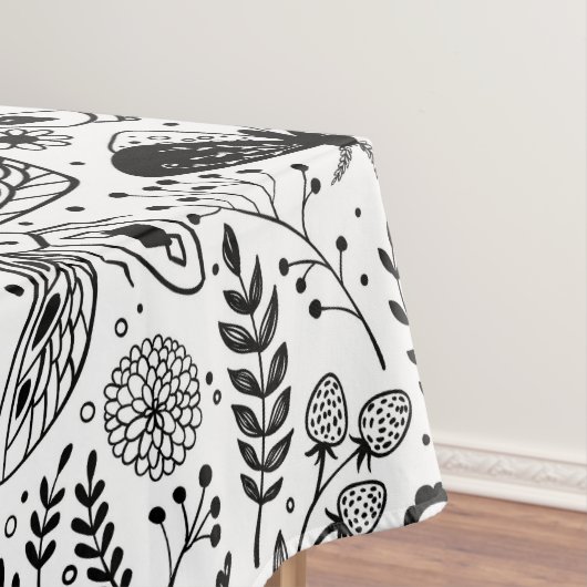 Nappe Bugs de Doodle sur bleu foncé (In Situ)