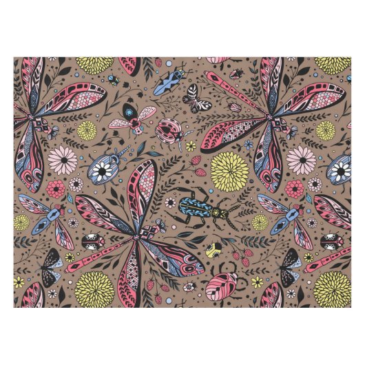 Nappe Bugs de Doodle sur mocha brown (Devant (Horizontal))