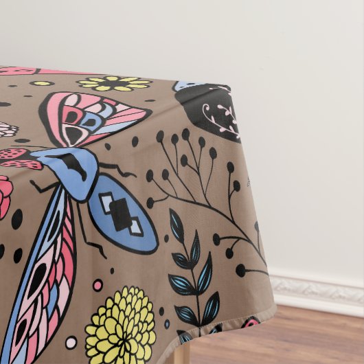 Nappe Bugs de Doodle sur mocha brown (In Situ)