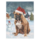 Nappe Bull Mastiff Chien hiver Merveilles pays Noël Joie (Devant)