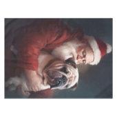 Nappe Bulldog avec Noël Festif du Père Noël (Devant (Horizontal))