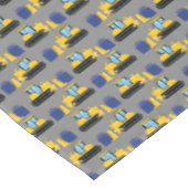 Nappe Bulldozer Cute 1er Anniversaire Fête Construction (Angle)