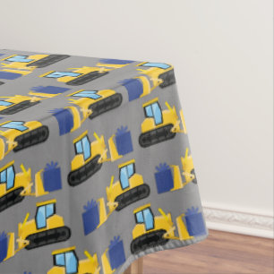 Nappe Bulldozer Cute 1er Anniversaire Fête Construction