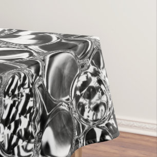 Nappe Bulles d'argent avec ton en verre ou en métal
