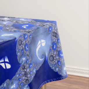 Nappe Bulles fractales Ombre Bleu Abstrait