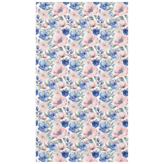 Nappe Bunch de fleurs rose et bleu classique (Devant)