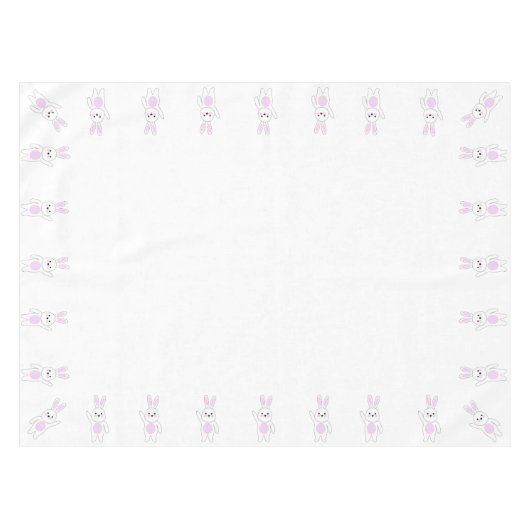 Nappe Bunny. Blanc et rose (Devant (Horizontal))