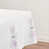 Nappe Bunny. Blanc et rose (In Situ)