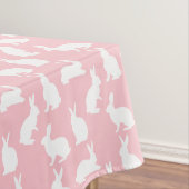 Nappe Bunny Silhouettes On Blush Pink Easter Pattern (In Situ)