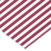 Nappe Burgundy et blanc rayures de bonbons (Angle)