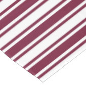 Nappe Burgundy rouge et blanc bonbons rayures (Angle)