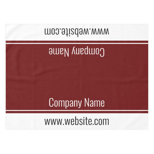 Nappe Business Dark Red White Nom de l'entreprise Site W (Devant (Horizontal))