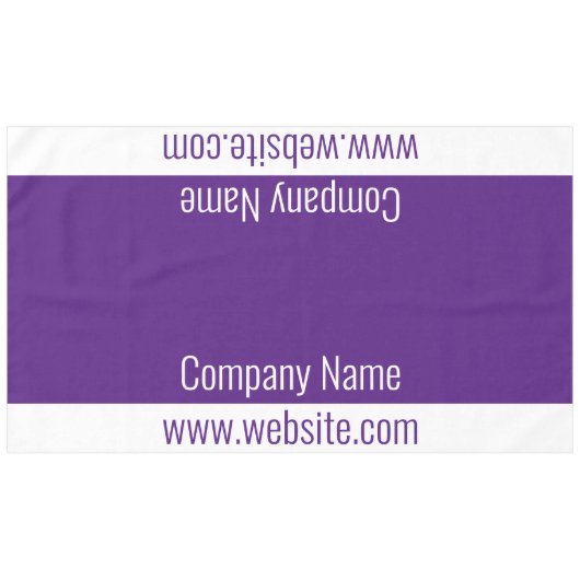 Nappe Business Royal Purple et White Text Modèle (Devant (Horizontal))