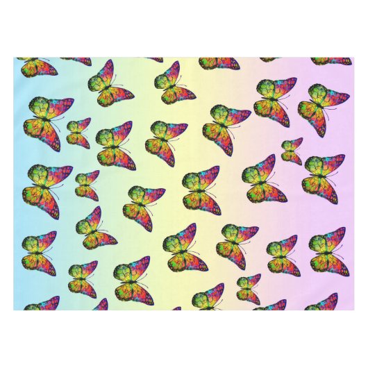 NAPPE BUTTERFLIES COLORÉS ABSTRAITS (Devant (Horizontal))