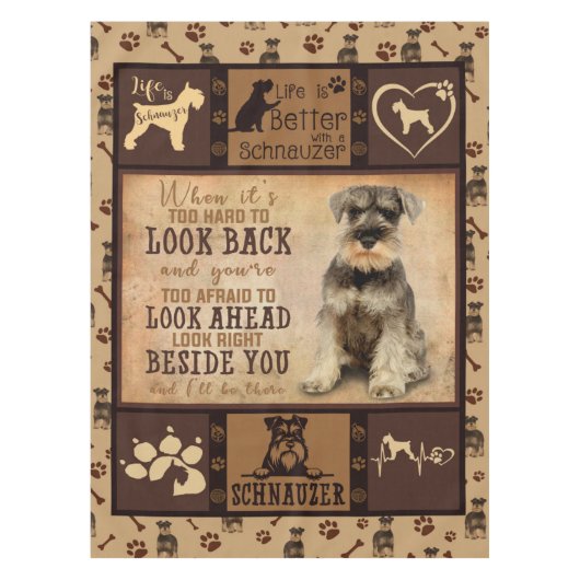 Nappe Cadeau de couverture de chien Schnauzer personnali (Devant)