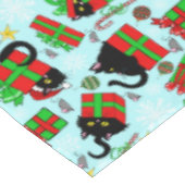 Nappe Cadeaux de Noël de chat noir (Angle)