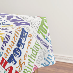 Nappe Cadeaux Uniques Et Spéciaux 70e Anniversaire