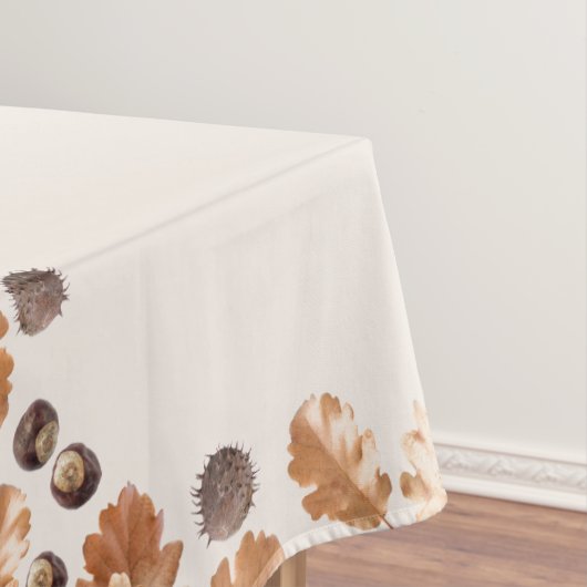 Nappe Cadres Feuilles d'Automne Marron et Marrons d'Inde (In Situ)