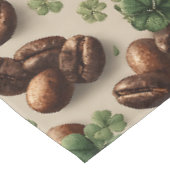 Nappe Café de la Saint-Patrick et motif de trèfle (Angle)