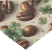 Nappe Café de la Saint-Patrick et motif de trèfle (Angle)