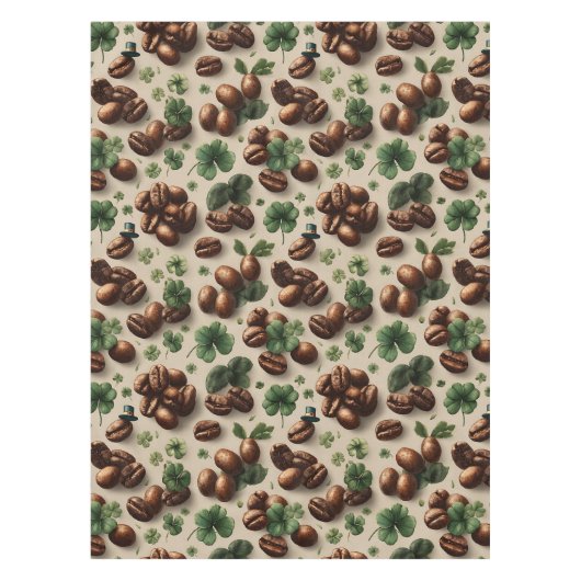 Nappe Café de la Saint-Patrick et motif de trèfle (Devant)