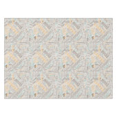 Nappe Café sur Burlap Word Cloud Turquoise ID283 (Devant (Horizontal))