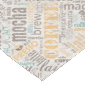 Nappe Café sur Burlap Word Cloud Turquoise ID283 (Angle)