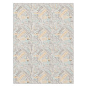 Nappe Café sur Burlap Word Cloud Turquoise ID283 (Devant)