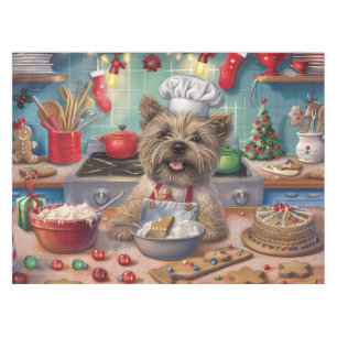 Nappe Cairn Terrier Fête de Noël en Cuisine : Un Noël Fe