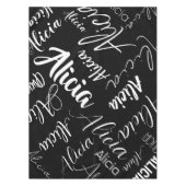 Nappe Calligraphie Nom du script Art Black White Modern (Devant)
