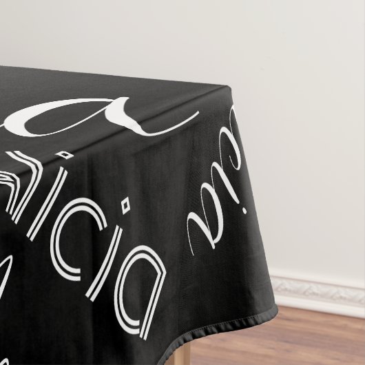 Nappe Calligraphie Nom du script Art Black White Modern (In Situ)
