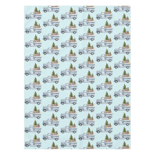 Nappe Camion de Noël avec de mignons animaux Motif (Devant)